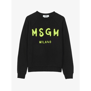 MSGM 남성 MSGM 밀라노 로고 스웻 스웨트셔츠 (3240MM513F 227299 99) 블랙