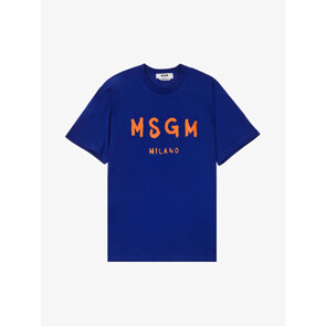MSGM 남성 MSGM 밀라노 로고 오버사이즈 티셔츠 블루