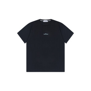 스톤아일랜드 남성 로고 프린트 코튼 반팔 티셔츠(76152NS94 V0029) 블랙